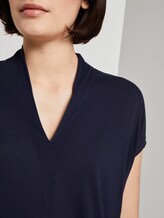 Feminines T-Shirt aus Lyocell - Frauen - Sky Captain Blue Feminines T-Shirt aus Lyocell - Frauen - Sky Captain Blue - 9 - Mine to five