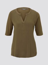 T-Shirt aus Lyocell - Frauen - Military Olive Green T-Shirt aus Lyocell - Frauen - Military Olive Green - 7 - Mine to five