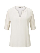 TOM TAILOR MINE TO FIVE Damen T-Shirt aus Lyocell, beige, unifarben, Gr.XL