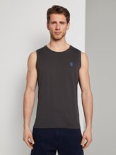 Top mit Schrift-Print - Männer - Phanton Dark Grey Top mit Schrift-Print - Männer - Phanton Dark Grey - 1 - TOM TAILOR