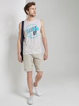 Top mit Schrift-Print - Männer - Blanc White Melange Top mit Schrift-Print - Männer - Blanc White Melange - 3 - TOM TAILOR