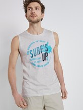 Top mit Schrift-Print - Männer - Blanc White Melange Top mit Schrift-Print - Männer - Blanc White Melange - 5 - TOM TAILOR