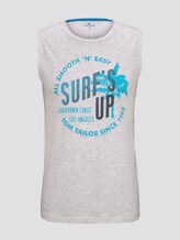Top mit Schrift-Print - Männer - Blanc White Melange Top mit Schrift-Print - Männer - Blanc White Melange - 7 - TOM TAILOR