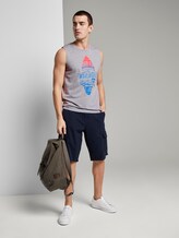 Top mit Schrift-Print - Männer - Light Stone Grey Melange Top mit Schrift-Print - Männer - Light Stone Grey Melange - 3 - TOM TAILOR