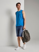 Top with a letter print - Men - brilliant middle blue Top with a letter print - Men - brilliant middle blue - 3 - TOM TAILOR