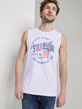 Top mit Schrift-Print - Männer - White Top mit Schrift-Print - Männer - White - 5 - TOM TAILOR