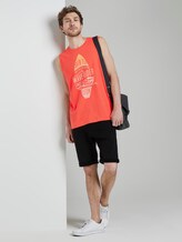 Top mit Schrift-Print - Männer - neon peach Top mit Schrift-Print - Männer - neon peach - 3 - TOM TAILOR