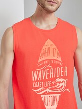 Top mit Schrift-Print - Männer - neon peach Top mit Schrift-Print - Männer - neon peach - 9 - TOM TAILOR