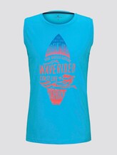 Top mit Schrift-Print - Männer - clear blue atoll Top mit Schrift-Print - Männer - clear blue atoll - 7 - TOM TAILOR