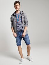 T-Shirt mit Schrift-Print - Männer - Navy Yarn-Dye Stripe T-Shirt mit Schrift-Print - Männer - Navy Yarn-Dye Stripe - 3 - TOM TAILOR