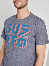 T-Shirt mit Schrift-Print - Männer - Navy Yarn-Dye Stripe T-Shirt mit Schrift-Print - Männer - Navy Yarn-Dye Stripe - 9 - TOM TAILOR
