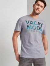 T-Shirt mit Schrift-Print - Männer - light grey stripe T-Shirt mit Schrift-Print - Männer - light grey stripe - 5 - TOM TAILOR
