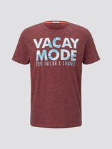 T-Shirt mit Schrift-Print - Männer - neon pink fine stripe T-Shirt mit Schrift-Print - Männer - neon pink fine stripe - 7 - TOM TAILOR