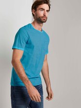Gestreiftes T-Shirt - Männer - teal blue printed stripe Gestreiftes T-Shirt - Männer - teal blue printed stripe - 5 - TOM TAILOR