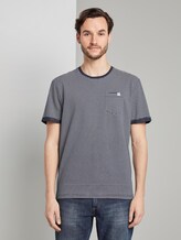 Gestreiftes T-Shirt - Männer - blue-white printed stripe Gestreiftes T-Shirt - Männer - blue-white printed stripe - 1 - TOM TAILOR