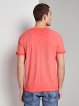 Meliertes T-Shirt - Männer - neon peach Meliertes T-Shirt - Männer - neon peach - 2 - TOM TAILOR
