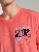 Meliertes T-Shirt - Männer - neon peach Meliertes T-Shirt - Männer - neon peach - 9 - TOM TAILOR
