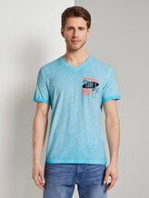 Meliertes T-Shirt - Männer - clear blue atoll Meliertes T-Shirt - Männer - clear blue atoll - 1 - TOM TAILOR