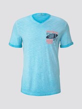 Meliertes T-Shirt - Männer - clear blue atoll Meliertes T-Shirt - Männer - clear blue atoll - 7 - TOM TAILOR