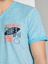 Meliertes T-Shirt - Männer - clear blue atoll Meliertes T-Shirt - Männer - clear blue atoll - 9 - TOM TAILOR