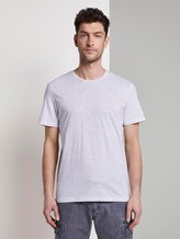 Gemustertes T-Shirt - Männer - white diamond palm tree design Gemustertes T-Shirt - Männer - white diamond palm tree design - 1 - TOM TAILOR