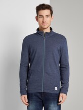 Strukturierte Sweatjacke - Männer - blue mocktwist Strukturierte Sweatjacke - Männer - blue mocktwist - 1 - TOM TAILOR