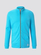 Textured sweat-jacket - Men - teal mock twist Textured sweat-jacket - Men - teal mock twist - 7 - TOM TAILOR