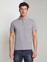 Gestreiftes Poloshirt - Männer - light grey stripe Gestreiftes Poloshirt - Männer - light grey stripe - 1 - TOM TAILOR