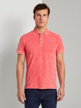 Poloshirt in Stone-Washed-Optik - Männer - neon peach Poloshirt in Stone-Washed-Optik - Männer - neon peach - 1 - TOM TAILOR