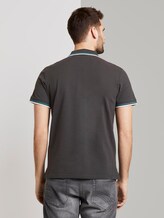 Poloshirt mit Schrift-Print - Männer - Phanton Dark Grey Poloshirt mit Schrift-Print - Männer - Phanton Dark Grey - 2 - TOM TAILOR