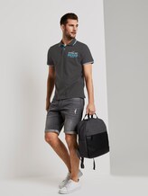 Poloshirt mit Schrift-Print - Männer - Phanton Dark Grey Poloshirt mit Schrift-Print - Männer - Phanton Dark Grey - 3 - TOM TAILOR