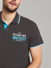Poloshirt mit Schrift-Print - Männer - Phanton Dark Grey Poloshirt mit Schrift-Print - Männer - Phanton Dark Grey - 9 - TOM TAILOR