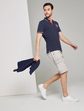 Poloshirt mit Schrift-Print - Männer - Black Iris Blue Poloshirt mit Schrift-Print - Männer - Black Iris Blue - 3 - TOM TAILOR