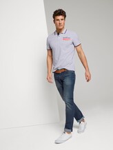 Poloshirt mit Schrift-Print - Männer - Light Stone Grey Melange Poloshirt mit Schrift-Print - Männer - Light Stone Grey Melange - 3 - TOM TAILOR