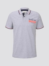 Poloshirt mit Schrift-Print - Männer - Light Stone Grey Melange Poloshirt mit Schrift-Print - Männer - Light Stone Grey Melange - 7 - TOM TAILOR