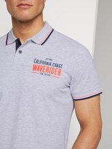 Poloshirt mit Schrift-Print - Männer - Light Stone Grey Melange Poloshirt mit Schrift-Print - Männer - Light Stone Grey Melange - 9 - TOM TAILOR