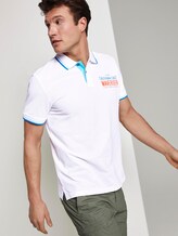 Poloshirt mit Schrift-Print - Männer - White Poloshirt mit Schrift-Print - Männer - White - 5 - TOM TAILOR
