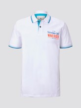 Poloshirt mit Schrift-Print - Männer - White Poloshirt mit Schrift-Print - Männer - White - 7 - TOM TAILOR