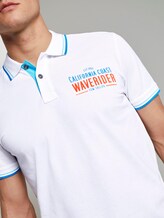 Poloshirt mit Schrift-Print - Männer - White Poloshirt mit Schrift-Print - Männer - White - 9 - TOM TAILOR