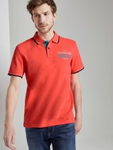 Poloshirt mit Schrift-Print - Männer - neon peach Poloshirt mit Schrift-Print - Männer - neon peach - 5 - TOM TAILOR