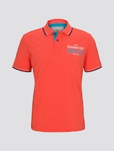 Poloshirt mit Schrift-Print - Männer - neon peach Poloshirt mit Schrift-Print - Männer - neon peach - 7 - TOM TAILOR