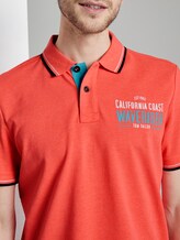 Poloshirt mit Schrift-Print - Männer - neon peach Poloshirt mit Schrift-Print - Männer - neon peach - 9 - TOM TAILOR