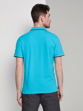 Poloshirt mit Schrift-Print - Männer - clear blue atoll Poloshirt mit Schrift-Print - Männer - clear blue atoll - 2 - TOM TAILOR