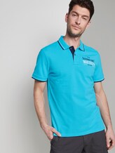 Poloshirt mit Schrift-Print - Männer - clear blue atoll Poloshirt mit Schrift-Print - Männer - clear blue atoll - 5 - TOM TAILOR