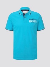 Poloshirt mit Schrift-Print - Männer - clear blue atoll Poloshirt mit Schrift-Print - Männer - clear blue atoll - 7 - TOM TAILOR
