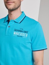 Poloshirt mit Schrift-Print - Männer - clear blue atoll Poloshirt mit Schrift-Print - Männer - clear blue atoll - 9 - TOM TAILOR