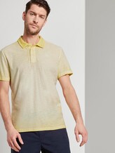 Mottled polo shirt in a washed look - Men - pale straw yellow Mottled polo shirt in a washed look - Men - pale straw yellow - 5 - TOM TAILOR