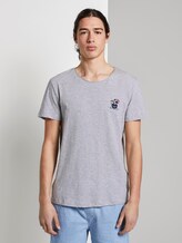 Eenvoudig T-shirt - Mannen - Light Stone Grey Melange Eenvoudig T-shirt - Mannen - Light Stone Grey Melange - 1 - TOM TAILOR Denim