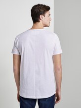 T-shirt with a striped pocket - Men - White T-shirt with a striped pocket - Men - White - 2 - TOM TAILOR Denim