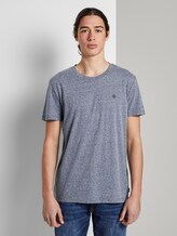 T-Shirt aus Melange Stoff - Männer - Agate Stone Blue Melange T-Shirt aus Melange Stoff - Männer - Agate Stone Blue Melange - 1 - TOM TAILOR Denim